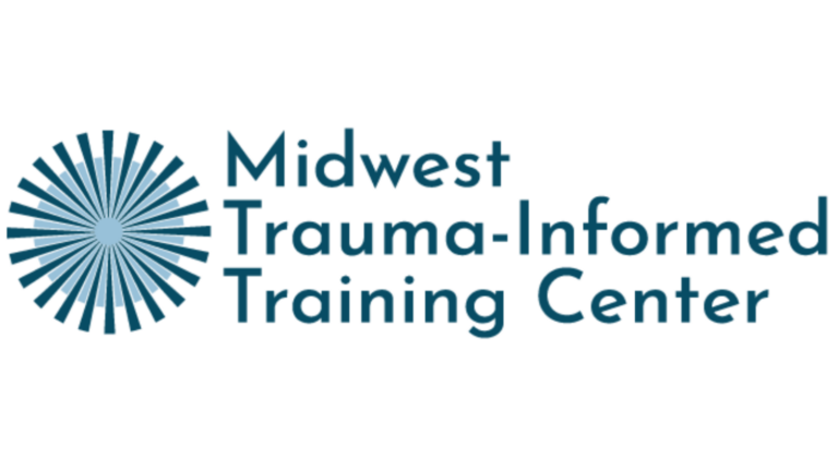 Presentation slide containing the words " Midwest Trauma-Informed Training Center
